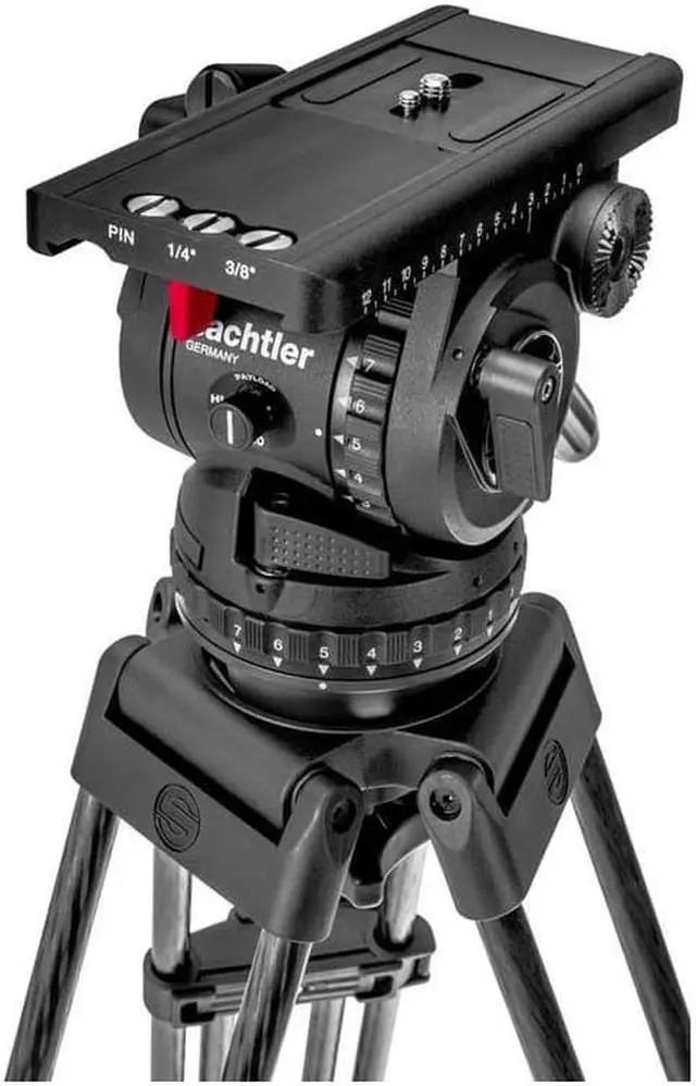 Alt view image 3 of 5 - Sachtler Video 18 S2 Fluid Head with ENG 2 Carbon Fiber Tripod and Mid-Level Spreader