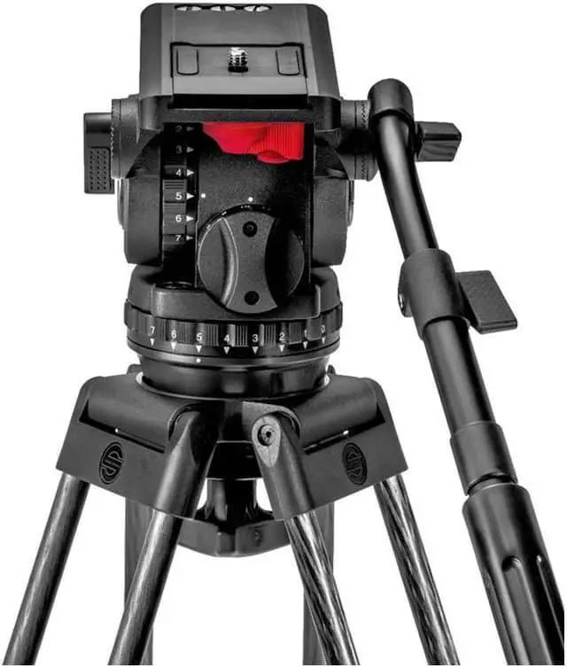 Alt view image 4 of 5 - Sachtler Video 18 S2 Fluid Head with ENG 2 Carbon Fiber Tripod and Mid-Level Spreader