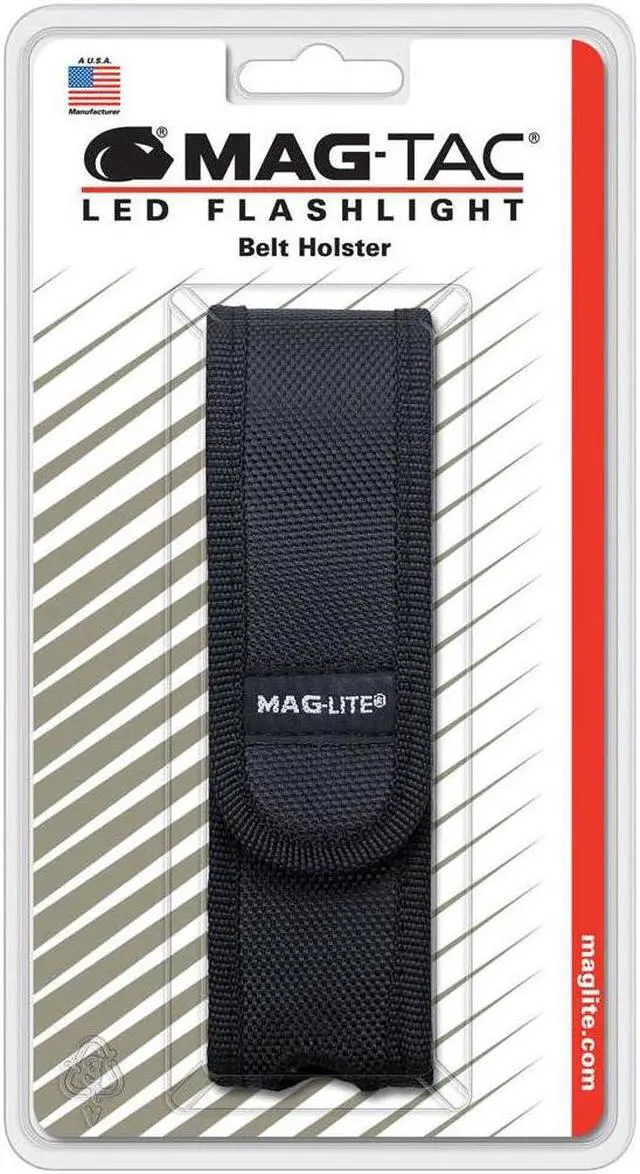 Alt view image 5 of 5 - Maglite Nylon Full Flap Belt Holster for Mini Maglite LED AA Flashlights, Black