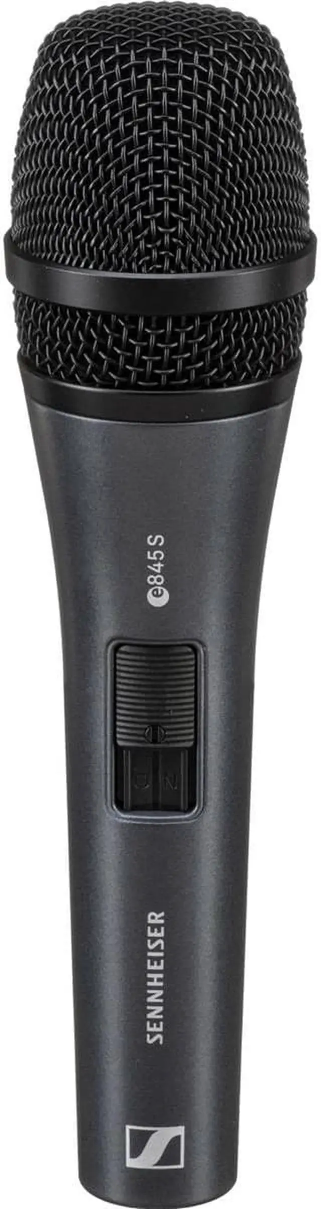 Alt view image 2 of 6 - Sennheiser e 845-S Wired Supercardioid Handheld Dynamic Microphone with Clip & Switch - With H&A Telescoping Tabletop Microphone Stand, 20' Microphone Cable Male XLR to Female XLR