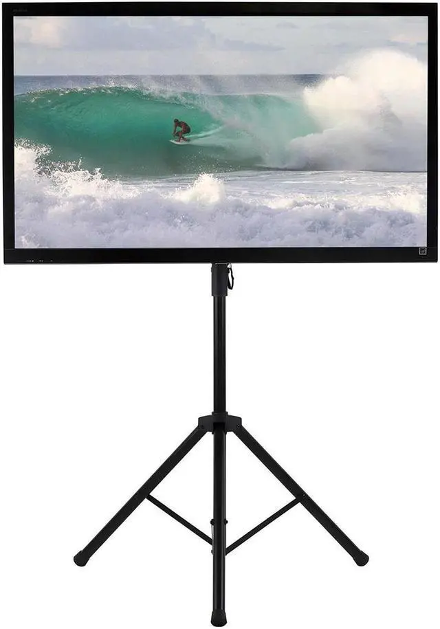 Alt view image 9 of 18 - Mount-It! Tripod Portable TV Stand | Fits 40-70 Inch TVs