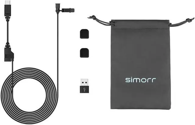 Alt view image 2 of 5 - SmallRig 3385 Simorr Wave L2 Type-C Omni-Directional Lavalier Microphone, Black