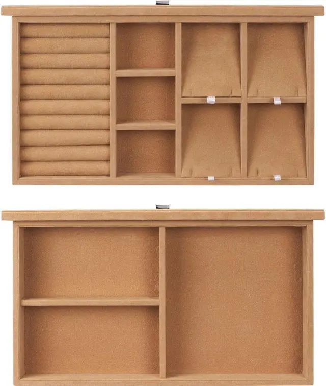 Alt view image 13 of 13 - White Keypad Jewelry Safe Tan Interior