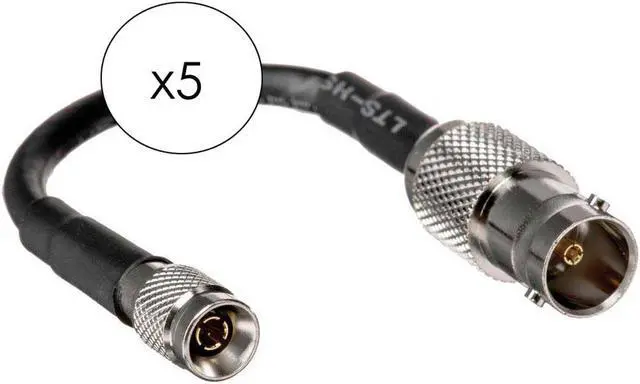 Main image of AJA 3G-SDI Mini-BNC to Full-Size BNC Adapter Cable for KONA & Corvid, 5-Pack