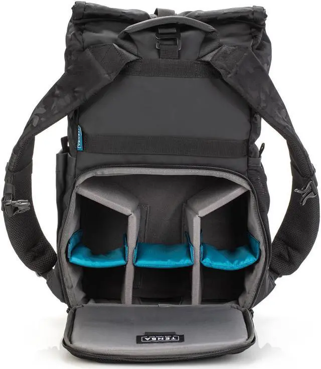Alt view image 10 of 15 - Tenba Fulton v2 14L All Weather Camera & Lens Backpack Black/Black Camo 637-735