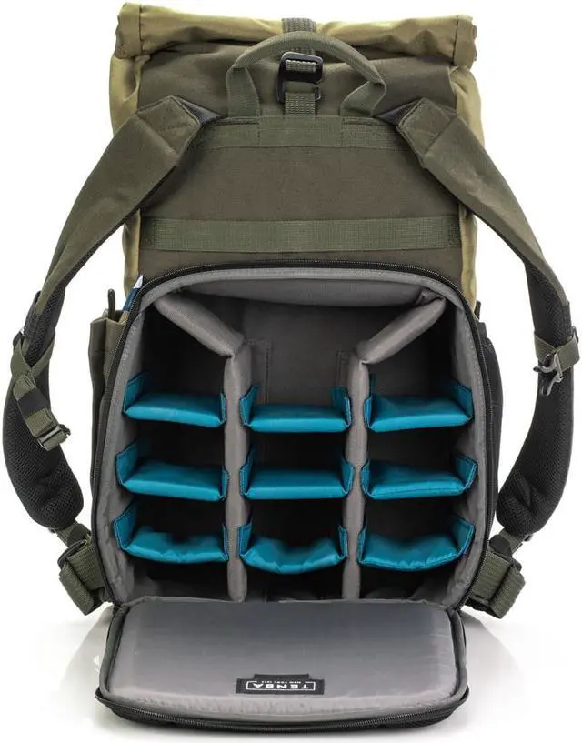 Alt view image 2 of 14 - Tenba Fulton V2 16L Backpack for Mirrorless or DSLR Camera, Tan/Olive #637-737