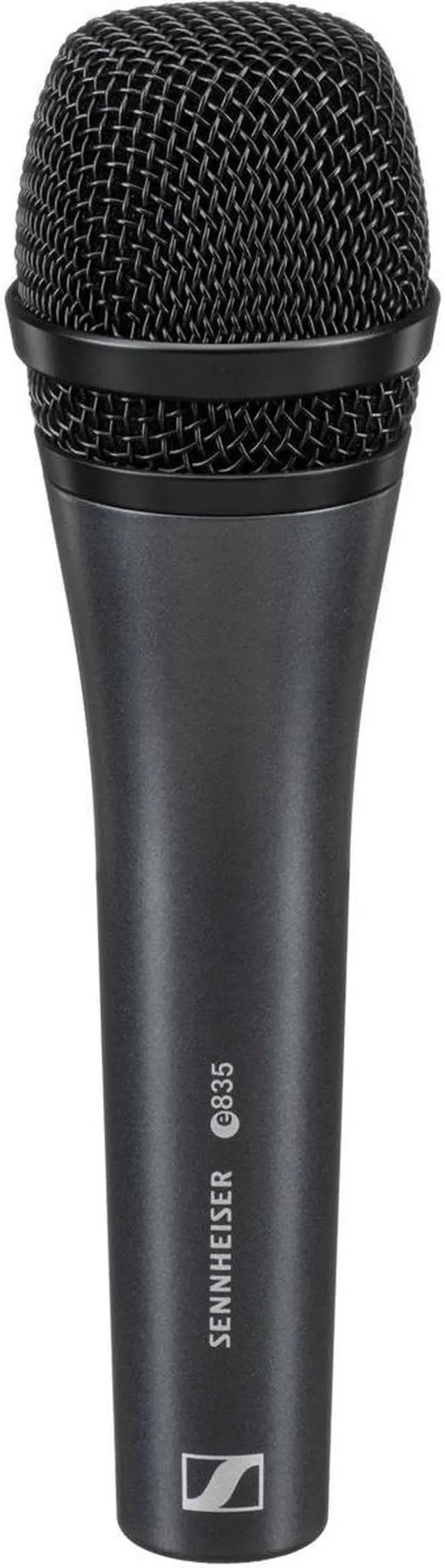 Alt view image 2 of 7 - Sennheiser e 835 Wired Cardioid Handheld Dynamic Lead Vocal Stage Microphone with Clip - Bundle With Samson MK10 Lightweight Boom Mic Stand, 20' 6mm Rubber XLR Microphone Cable