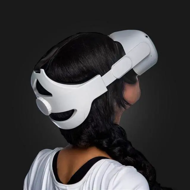 Alt view image 4 of 6 - Rebuff Reality Head Strap for Oculus Quest 2, White #WLEHS1WHT