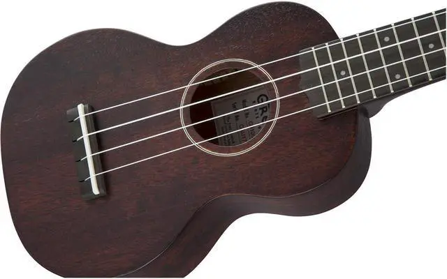 Alt view image 6 of 7 - Gretsch G9100-L Soprano Long-Neck Ukulele with Gig Bag, Vintage Mahogany Stain