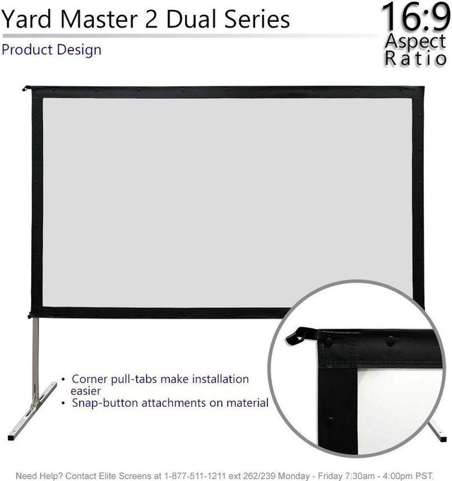 Alt view image 15 of 20 - Elite Screens OMS150H2-DUAL Yard Master 2 Dual Series Outdoor Projector Screen