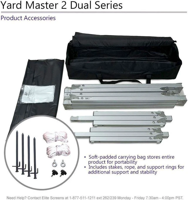 Alt view image 17 of 20 - Elite Screens OMS150H2-DUAL Yard Master 2 Dual Series Outdoor Projector Screen