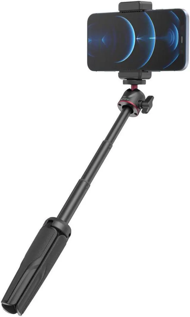 Alt view image 3 of 7 - SmallRig simorr Vigor VK-20 Vlog Tripod Kit with Single Cold-Shoe Phone Clamp, Kaimu Black