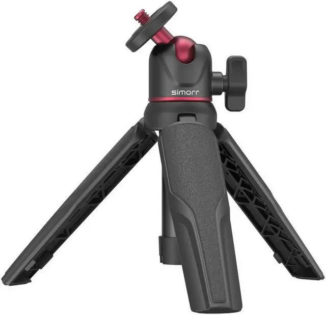 Alt view image 5 of 7 - SmallRig simorr Vigor VK-20 Vlog Tripod Kit with Single Cold-Shoe Phone Clamp, Kaimu Black