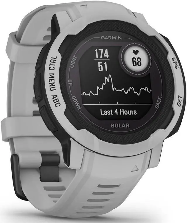 Alt view image 3 of 11 - Garmin Instinct 2 Solar Standard Edition 45mm Rugged GPS Smartwatch, Mist Gray
