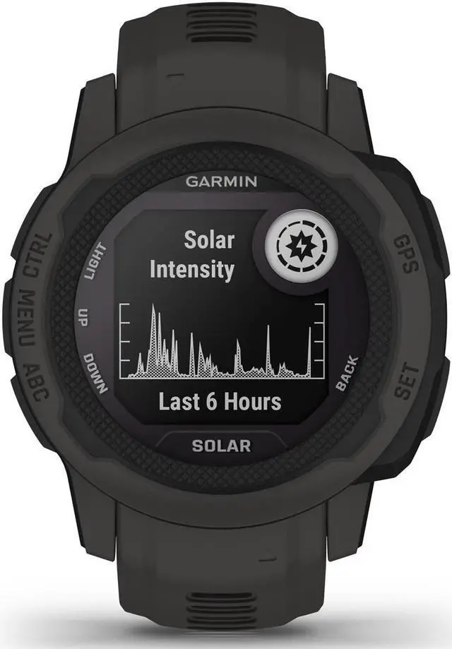 Alt view image 2 of 9 - Garmin Instinct 2S Solar, Graphite | Solar Charging GPS Smart Watch 010-02564-10