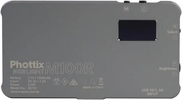 Alt view image 5 of 7 - Phottix M100R RGB Light #PH81418