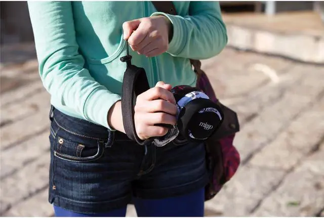 Alt view image 4 of 7 - mymiggo grip and wrap for csc cameras black camera strap and padded case