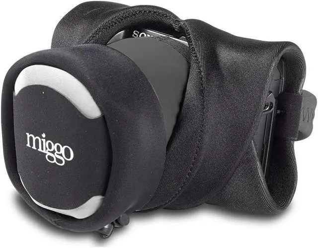 Alt view image 3 of 7 - mymiggo grip and wrap for csc cameras black camera strap and padded case