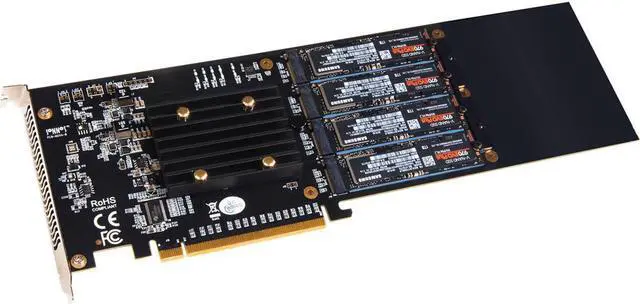 Alt view image 3 of 3 - sonnet fusion ssd m.2 4x4 pcie card