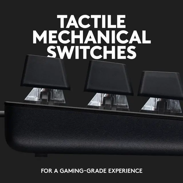 Alt view image 20 of 20 - Logitech G413 TKL SE Mechanical Gaming Keyboard - Compact Backlit Keyboard with Tactile Mechanical Switches, Anti-Ghosting, Compatible with Windows, macOS - Black Aluminum