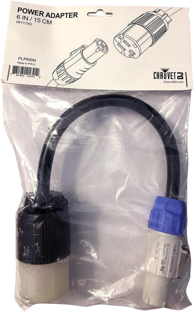 Alt view image 2 of 5 - CHAUVET DJ PowerKon to Edison Adapter Cable, 6" #PLPK6IN