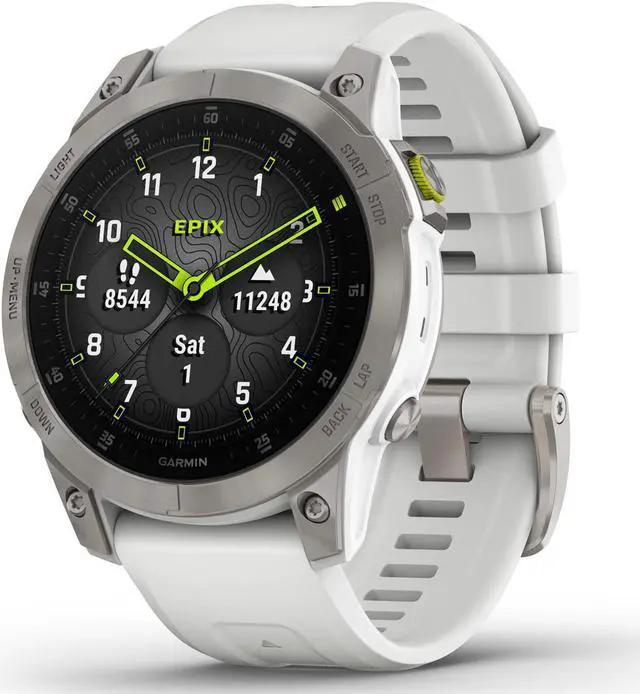 Garmin Epix Gen 2 Sapphire 47mm GPS Smartwatch, White Garmin Epix Gen 2 Sapphire 47mm GPS Smartwatch, White