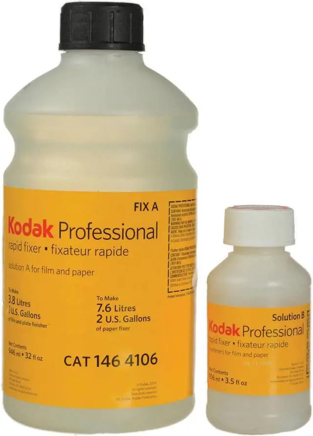 Main image of Kodak Liquid Rapid Fixer Solution A and B for Black & White Film and Paper, 1 Gallon