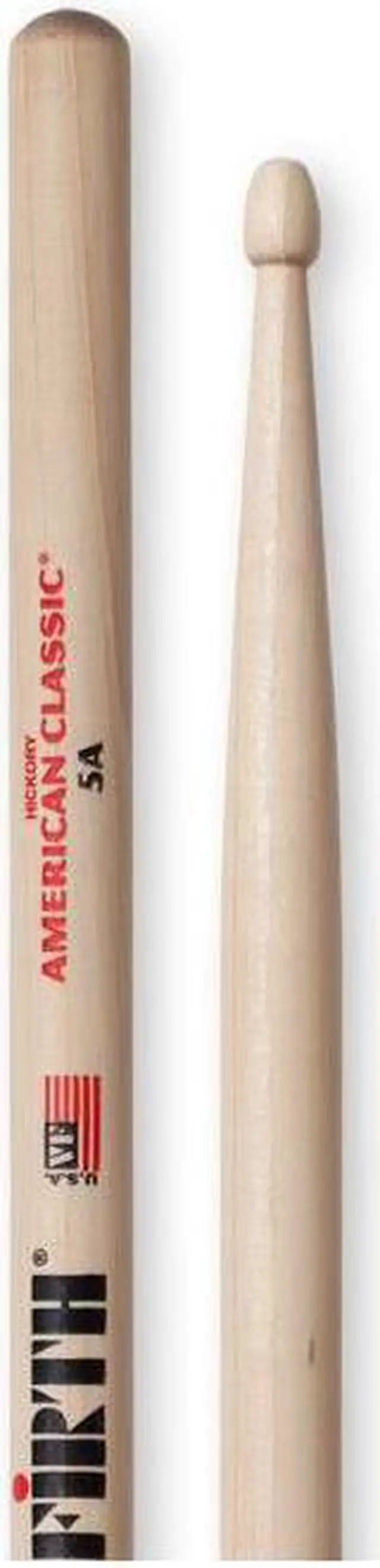 Alt view image 9 of 9 - Vic Firth 5A American Classic Hickory Wood Tip Drumsticks