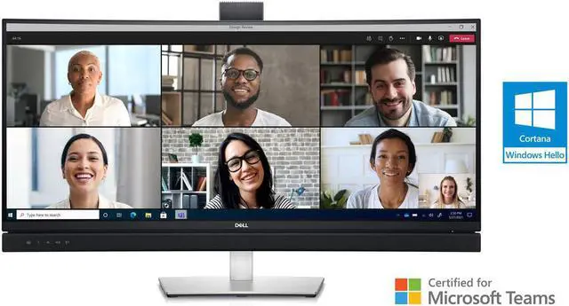 Alt view image 15 of 20 - Dell C3422WE 34" 21:9 WQHD 3440 x 1440 (2K) 60 Hz HDMI, DisplayPort, USB, Audio Built-in Speakers Video Conferencing IPS Monitor