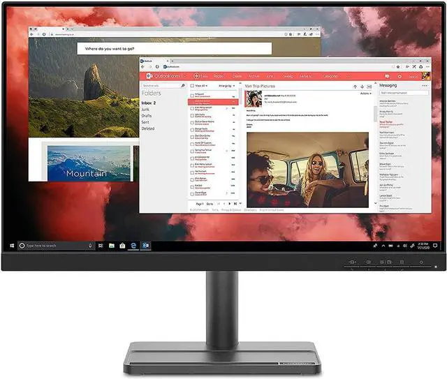 Alt view image 17 of 20 - Lenovo L22e-30 22" (21.5" Viewable) Full HD 1920 x 1080 75Hz AMD FreeSync HDMI D-Sub Tilt Monitor