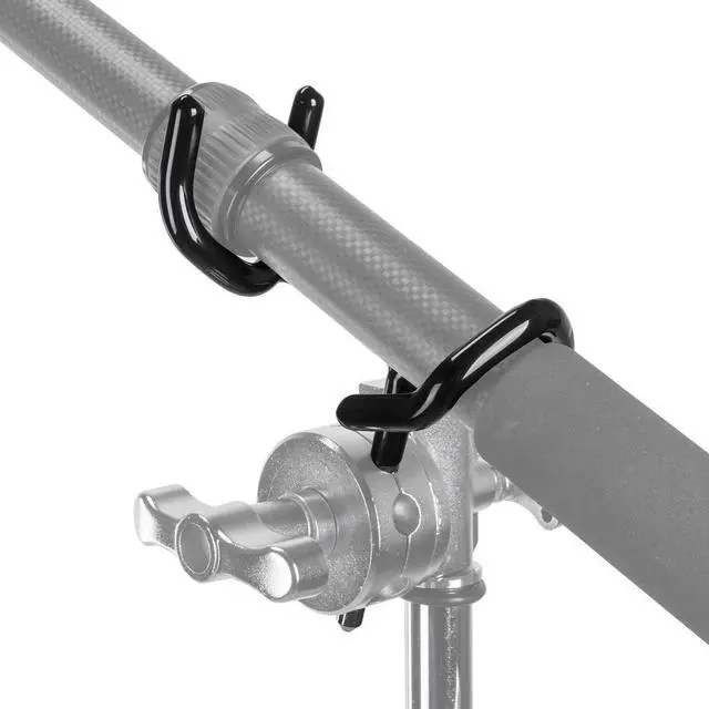 Alt view image 6 of 7 - Flashpoint 10' C Light Stand on Turtle Base Kit, Chrome with 40" Grip Arm & 2 Gobo Heads and Baby Pin, Boom Pole Holder