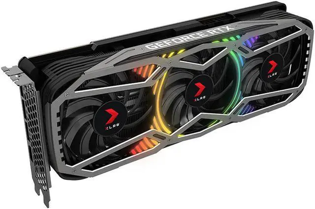 Alt view image 12 of 18 - PNY GeForce RTX 3070 8GB XLR8 Gaming Revel Epic-X RGB Triple Fan Graphics Card LHR VCG30708LTFXPPB