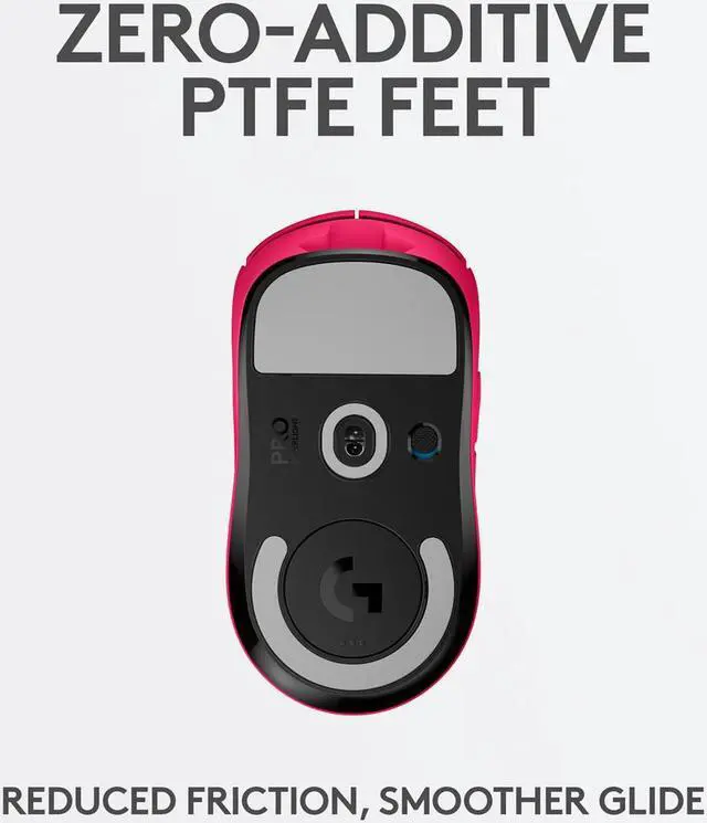 Alt view image 6 of 19 - Logitech G PRO X SUPERLIGHT Wireless Gaming Mouse, Ultra-Lightweight, HERO 25K Sensor, 25,600 DPI, 5 Programmable Buttons, Long Battery Life, Compatible with PC / Mac - Magenta