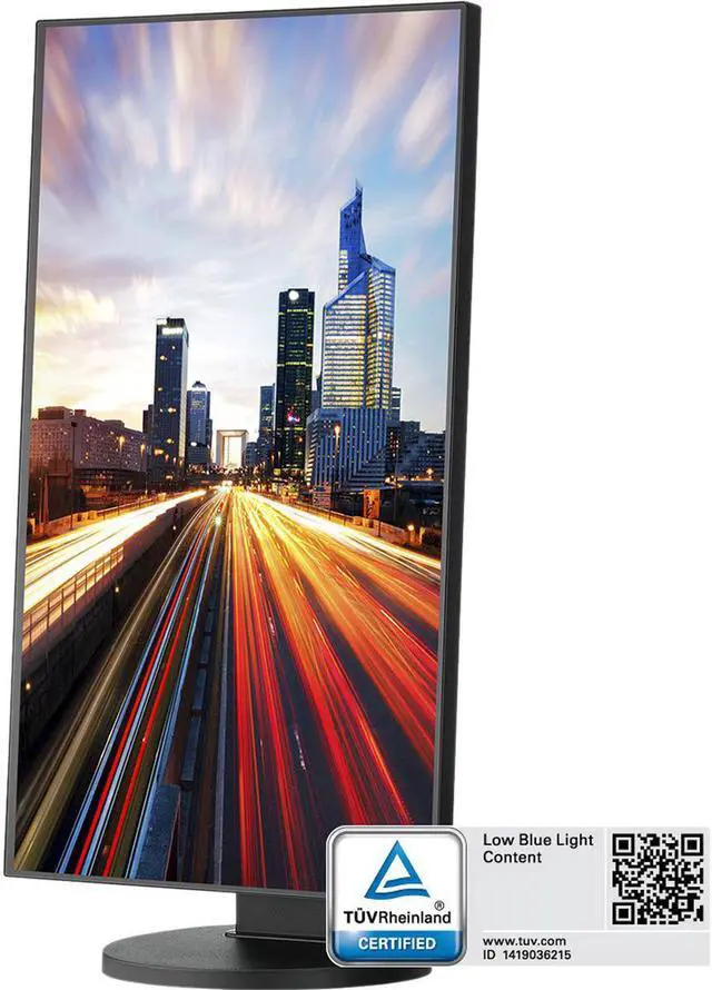 Alt view image 14 of 20 - NEC Display Solutions EX241UN-BK 24” Widescreen Full HD 6ms Monitor with 4-Sided Ultra-Narrow Bezel and IPS Panel, 250cd/m2, D-Sub, DVI, HDMI, DisplayPort,Tilt, Swivel, Pivot, Height-adjustable stand