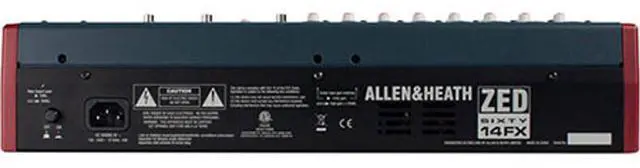 Alt view image 6 of 13 - Allen & Heath ZED60-14FX Multipurpose Mixer with FX and USB I/O Port, 8 Mic/Line/ 2 Stereo Inputs