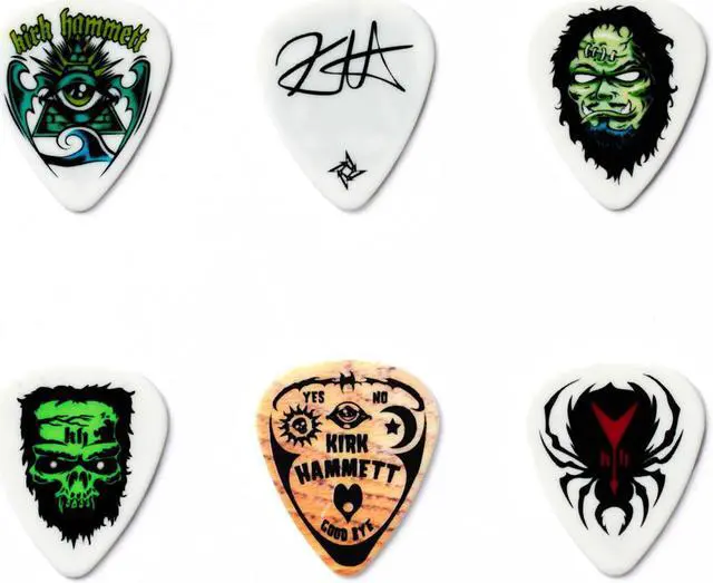 Alt view image 4 of 5 - Dunlop Kirk Hammett Collector Guitar Pick Tin - 6 Pack - .88mm Gauge