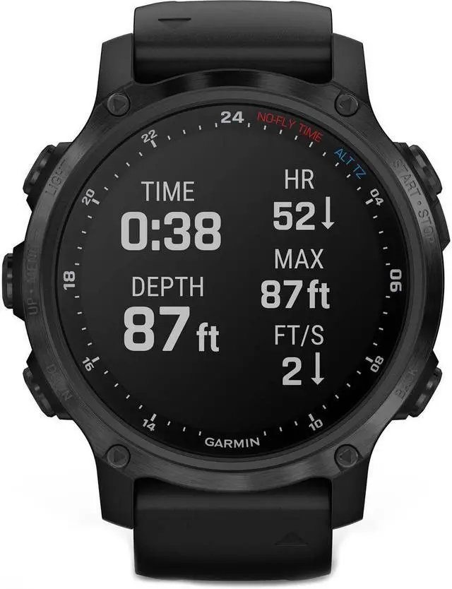 Alt view image 6 of 14 - Garmin Descent Mk2S, Smaller-Sized Watch-Style Dive Computer, Multisport Training/Smart Features, Gray with Black Silicone Band, (010-02403-03)