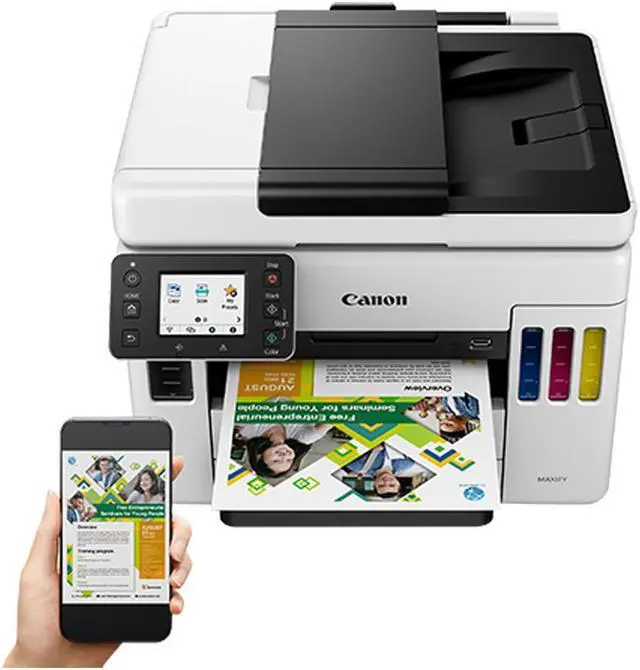 Alt view image 6 of 20 - Canon MAXIFY GX7021 Wireless MegaTank All-In-One Color Inkjet  Printer