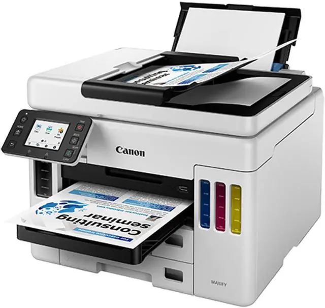 Alt view image 3 of 20 - Canon MAXIFY GX7021 Wireless MegaTank All-In-One Color Inkjet  Printer