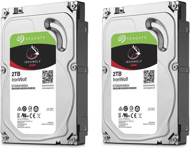 Main image of Seagate 2 Pk IronWolf 2TB NAS Internal Hard Drive CMR 3.5" SATA 6Gbps, 5900 RPM