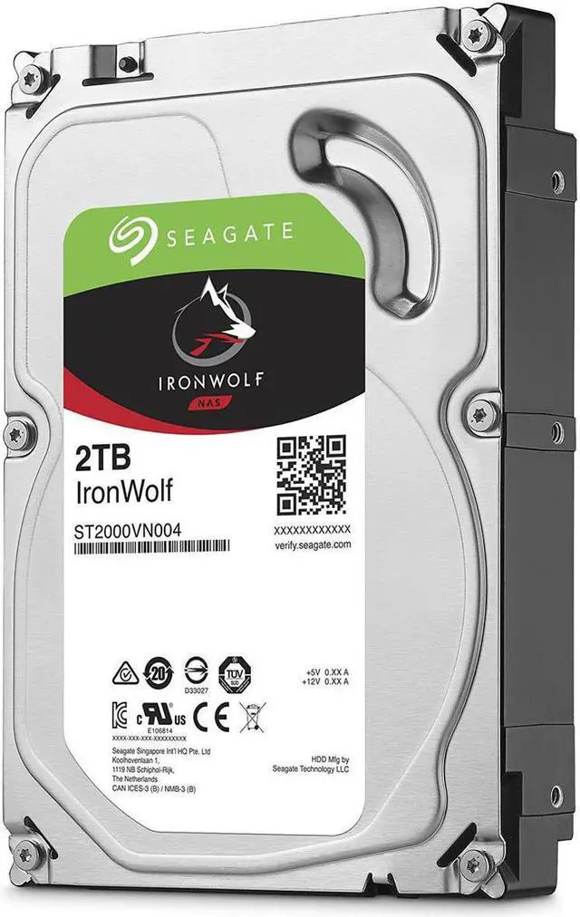 Alt view image 2 of 2 - Seagate 2 Pk IronWolf 2TB NAS Internal Hard Drive CMR 3.5" SATA 6Gbps, 5900 RPM
