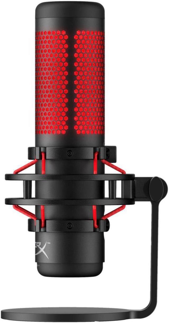HyperX QuadCast USB Multi-Pattern Condenser Microphone, Black/Red