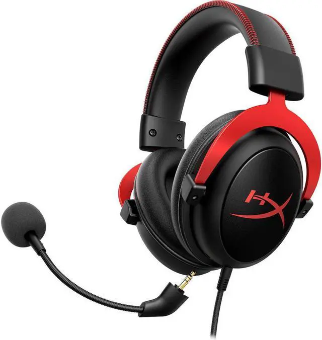 Alt view image 3 of 20 - HyperX Cloud II - Gaming Headset, 7.1 Surround Sound, Memory Foam Ear Pads, Durable Aluminum Frame, Detachable Microphone, Works with PC, PS5, PS4, Xbox Series X|S, Xbox One - Red