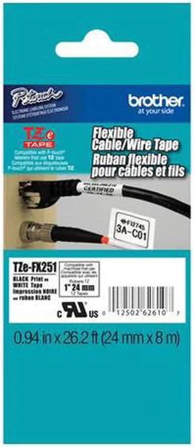 Alt view image 6 of 14 - Brother P-Touch TZe Flexible Tape Cartridge for P-Touch Labelers 1in x 26.2ft