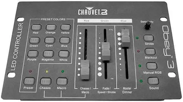 Alt view image 11 of 14 - Chauvet DJ Obey3 DMX-512 Light Controller