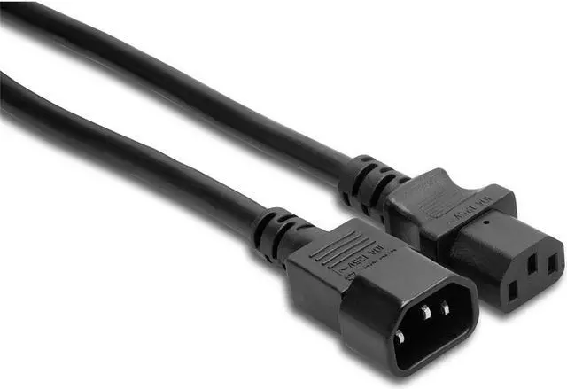 Alt view image 2 of 2 - Hosa Technology 1.5' IEC C14 to IEC C13 Power Extension Cord #PWL-401.5