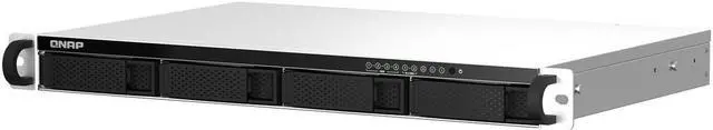 Alt view image 2 of 11 - Qnap TS-464eU 4-Bay 1U Short-Depth Rackmount NAS/iSCSI IP-SAN, Single PSU
