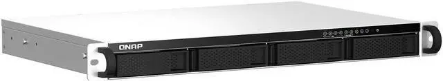 Alt view image 4 of 11 - Qnap TS-464eU 4-Bay 1U Short-Depth Rackmount NAS/iSCSI IP-SAN, Single PSU