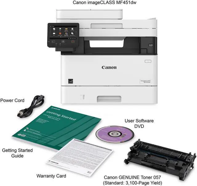 Alt view image 4 of 10 - Canon imageCLASS MF451dw All-In-One Wireless Duplex Monochrome Laser Printer