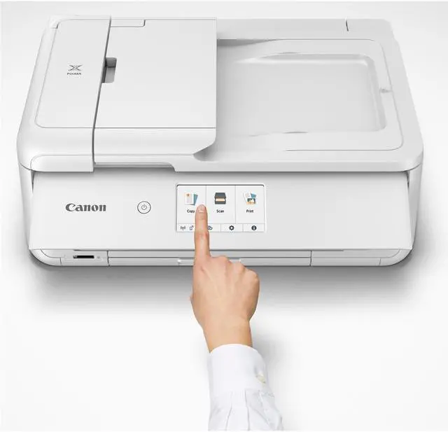 Alt view image 16 of 20 - Canon PIXMA TS9521C (2988C022) Duplex 4800 DPI x 1200 DPI Wireless/USB Color Inkjet The Crafter’s All-In-One Printer